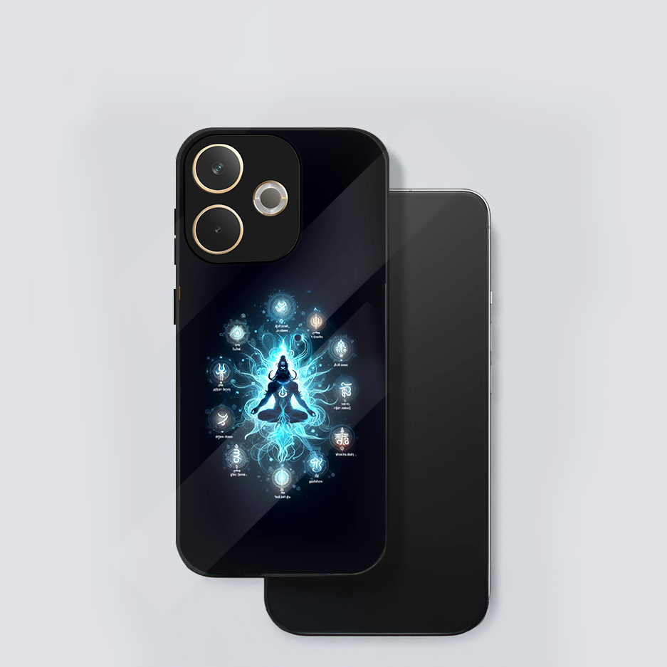 Oppo A5 Pro 5G Premium Acrylic Shockproof Glass Back Case (Meditation)