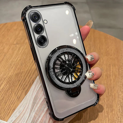 Samsung Galaxy A15 5G Premium Stress Buster Wheel Rotating Shockproof Airbags Case