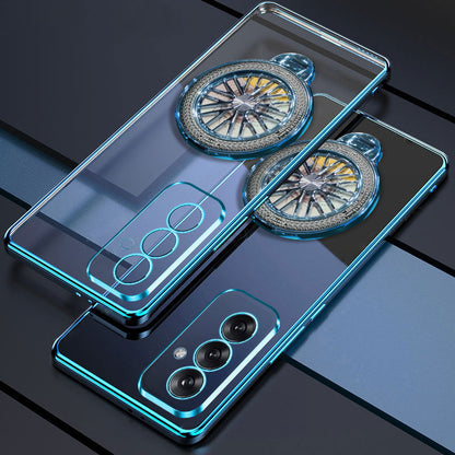 Shockproof electroplated case with Ferrari wheel for Galaxy A35 5G