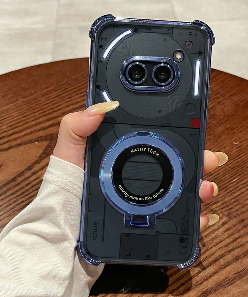 Nothing Phone 2a 5G Original Luxury Magnifier Ring Stand Shockproof Airbags Corner Case