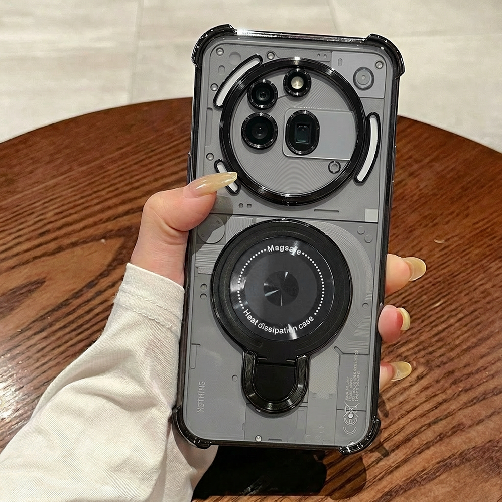 Nothing Phone 3a Pro 5G Luxury Four Corner Invincible Bracket Ring Sta ...