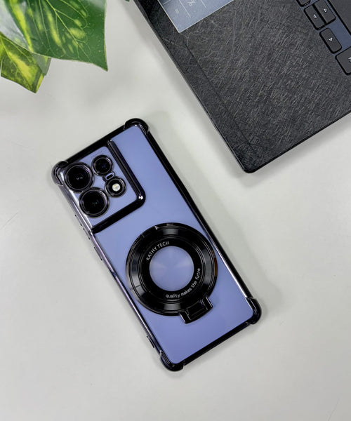 Motorola Edge 50 Pro 5G Original Luxury Magnifier Ring Stand Shockproof Airbags Corner Case