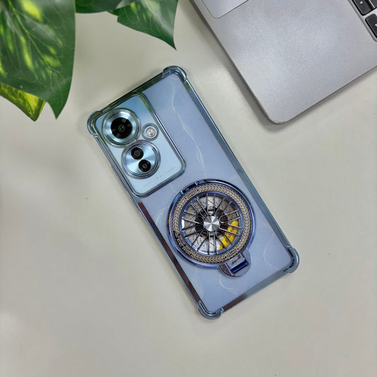 Oppo F25 Pro 5G Premium Stress Buster Wheel Rotating Shockproof Airbags Case