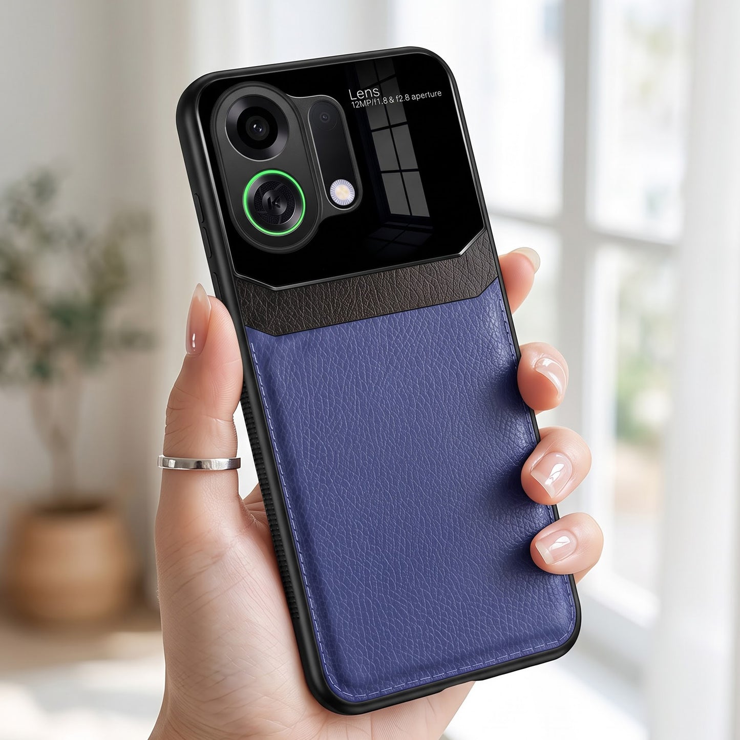 Oppo k13 Turbo 5G Premium Leather Lens Protective Case