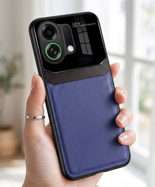 Oppo k13 Turbo 5G Premium Leather Lens Protective Case