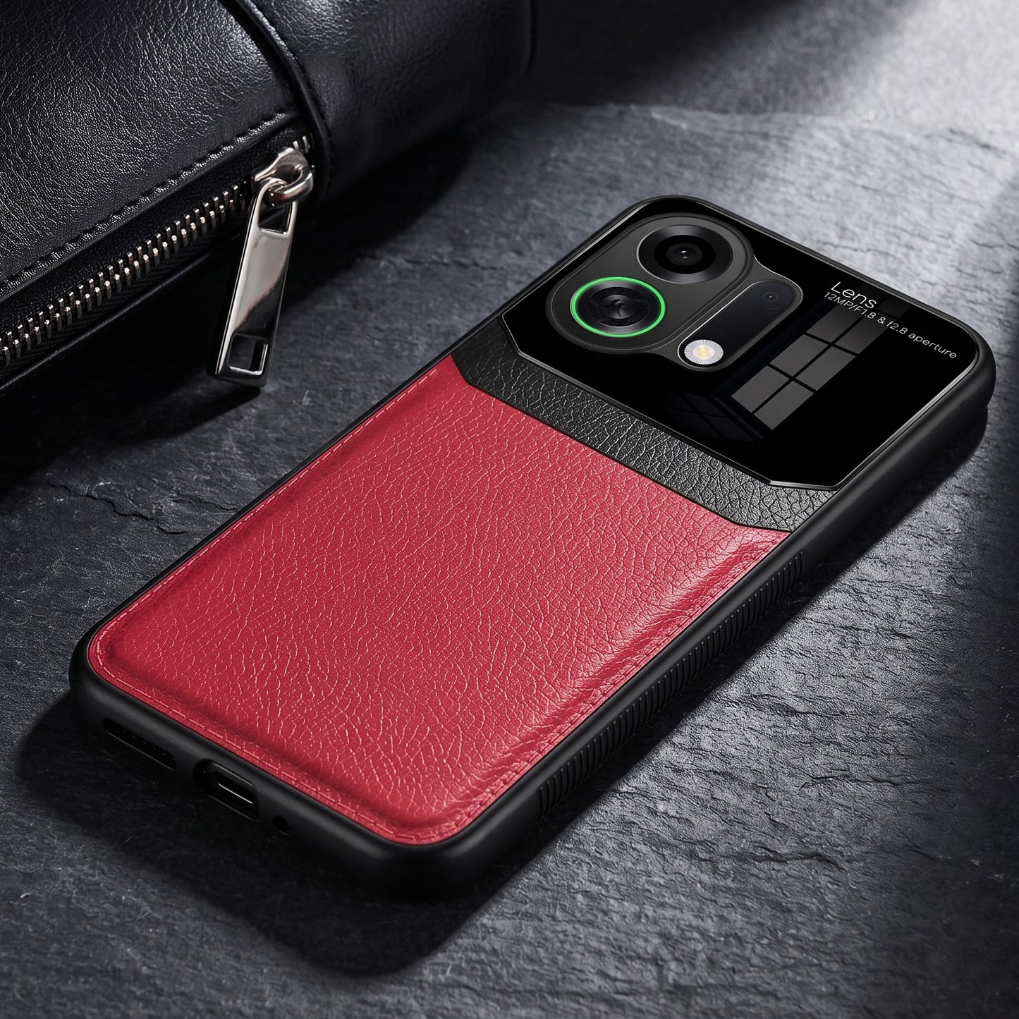 Oppo k13 Turbo 5G Premium Leather Lens Protective Case