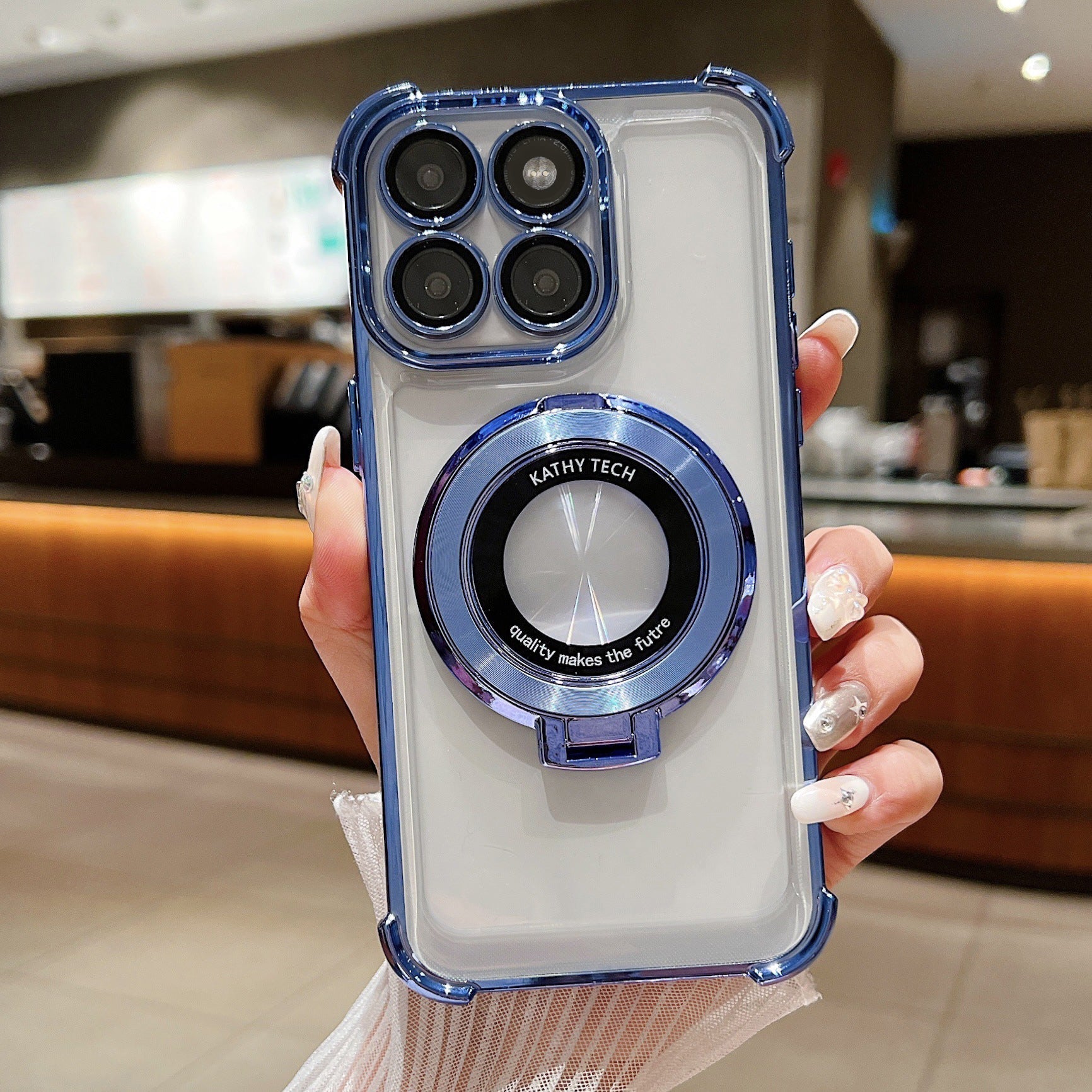 Motorola Edge 60 Pro 5G Magnifier Metallic Ring Stand Case – ELECTRO CASES