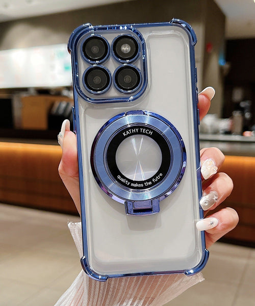 Motorola Edge 60 Pro 5G Original Luxury Magnifier Ring Stand Shockproof Airbags Corner Case