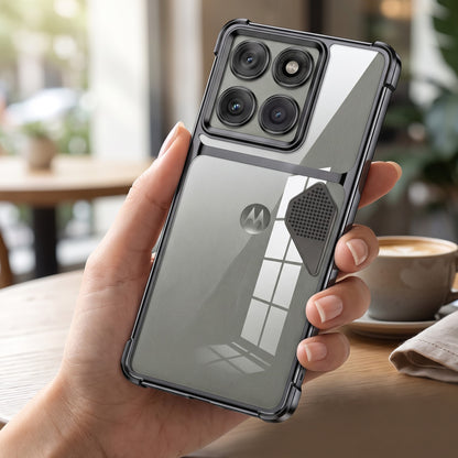 Motorola Edge 60 Pro 5G Dual-Tone Transparent Shockproof Heat Dissipation Case