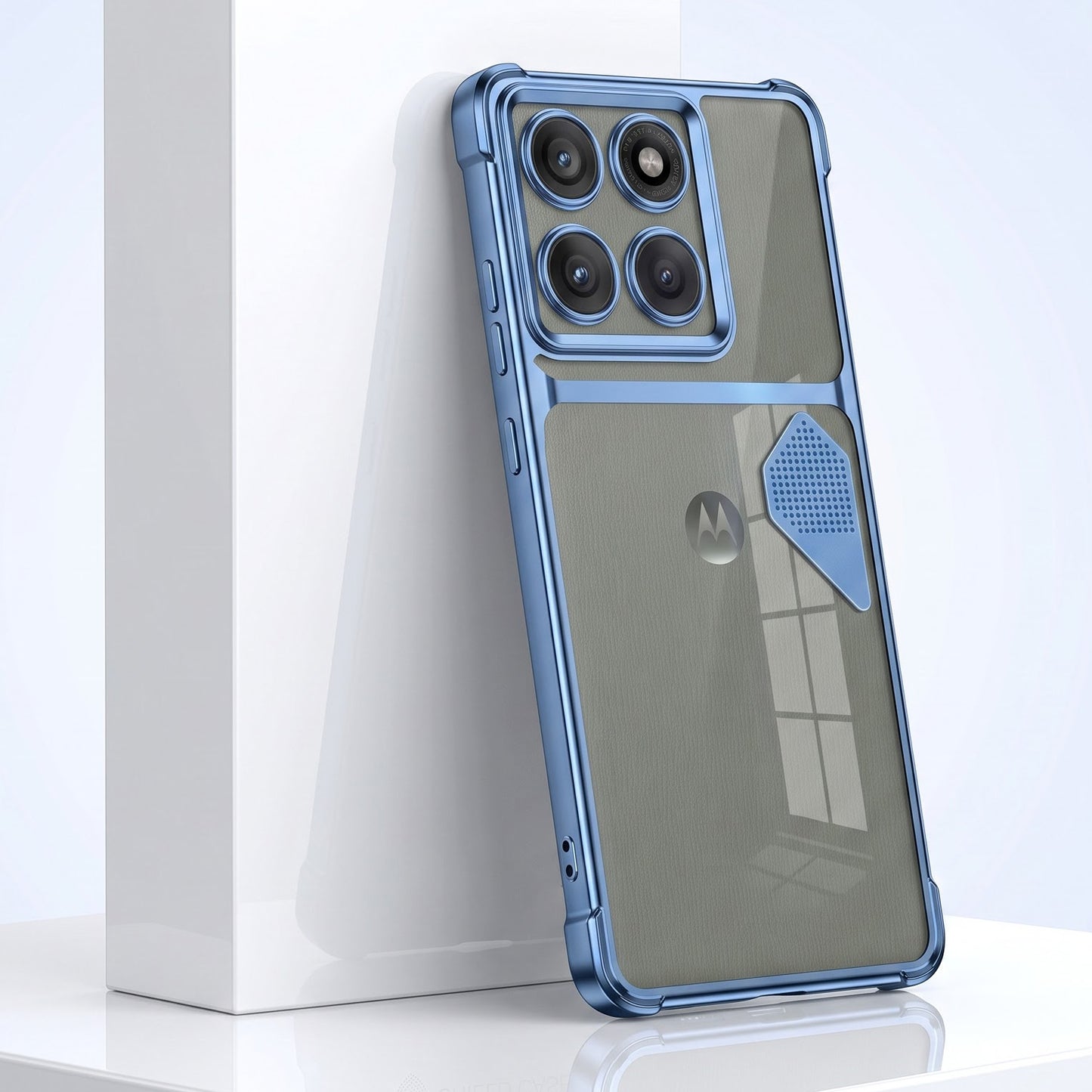 Motorola Edge 60 Pro 5G Dual-Tone Transparent Shockproof Heat Dissipation Case
