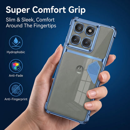 Motorola Edge 60 Pro 5G Dual-Tone Transparent Shockproof Heat Dissipation Case