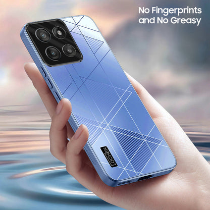 Motorola Edge 60 Fusion 5G Triangle Pattern Matte Back Shockproof Case