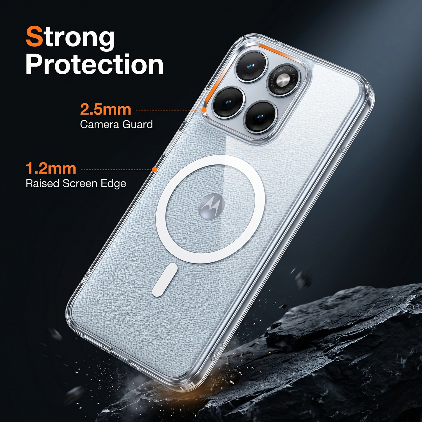 Motorola Edge 70 Fusion 5G Clear Anti-Yellow MagSafe Protective Case