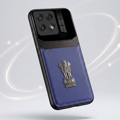 Motorola Edge 70 Pro 5G Satyamev Jayate 3D Metal Leather Back Case