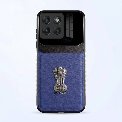 Motorola Edge 70 5G Satyamev Jayate 3D Metal Leather Back Case