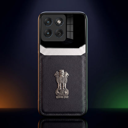 Motorola Edge 70 5G Satyamev Jayate 3D Metal Leather Back Case
