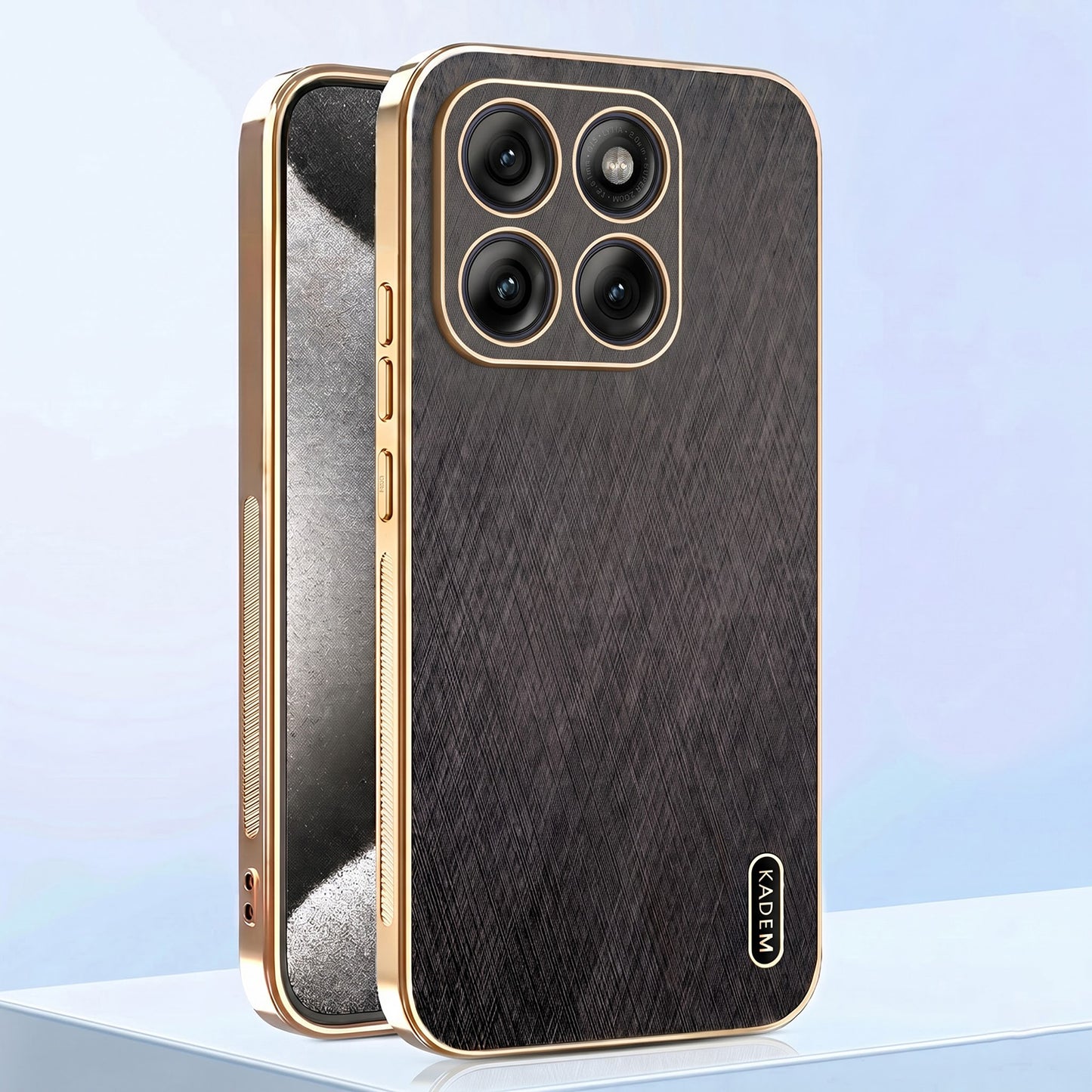 Motorola Edge 60 Pro 5G Premium Electroplated Frame Gold Thread Pattern Soft Case