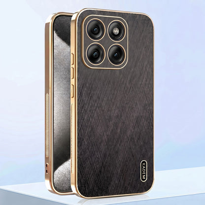 Motorola Edge 70 Fusion 5G Premium Electroplated Frame Gold Thread Pattern Soft Case