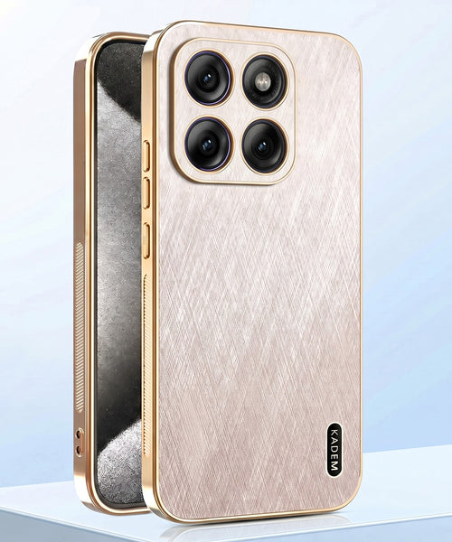 Motorola Edge 70 5G Premium Electroplated Frame Gold Thread Pattern Soft Case