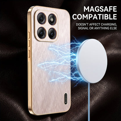 Motorola Edge 60 Pro 5G Premium Electroplated Frame Gold Thread Pattern Soft Case