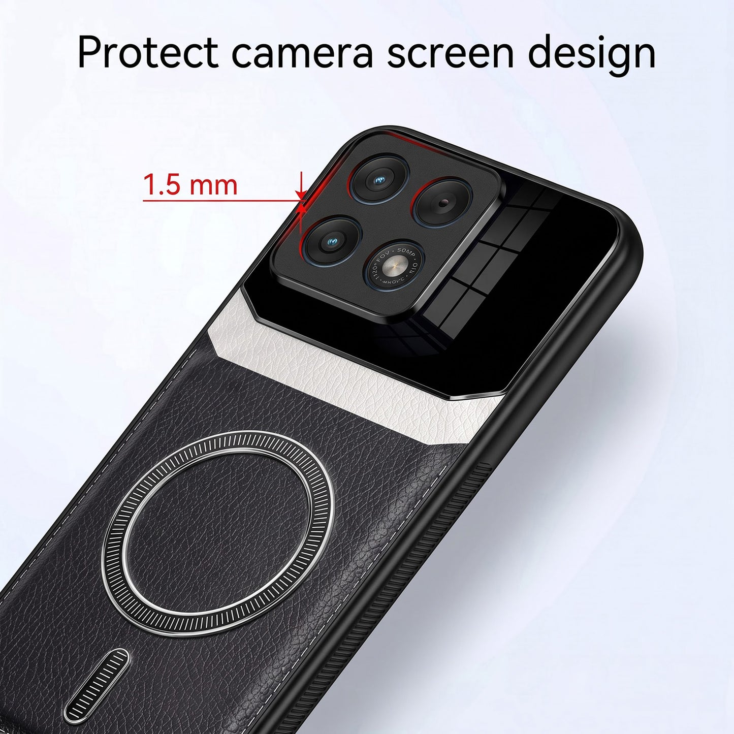 Motorola Edge 70 Pro 5G Premium Magsafe Magnetic Leather Lens Protective Case