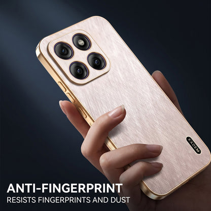 Motorola Edge 60 Pro 5G Premium Electroplated Frame Gold Thread Pattern Soft Case