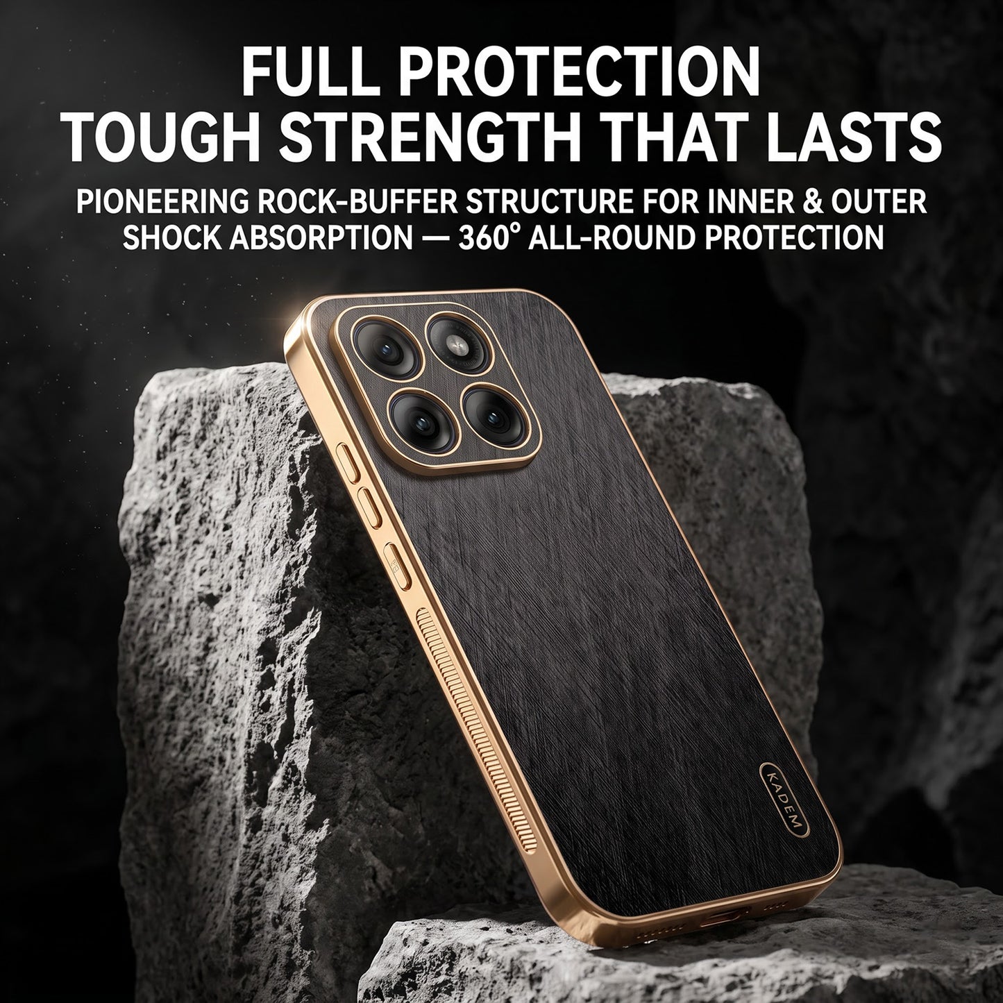 Motorola Edge 70 5G Premium Electroplated Frame Gold Thread Pattern Soft Case