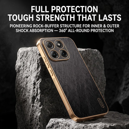 Motorola Edge 70 Fusion 5G Premium Electroplated Frame Gold Thread Pattern Soft Case