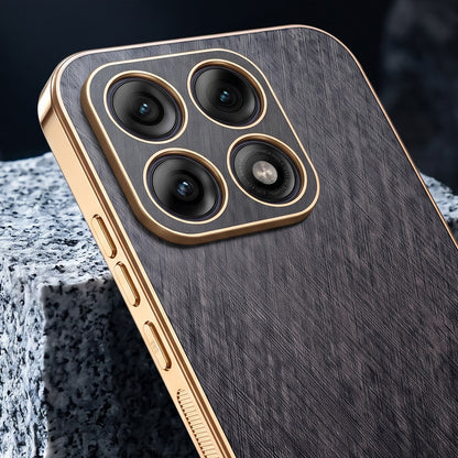 Motorola Edge 70 Pro 5G Premium Electroplated Frame Gold Thread Pattern Soft Case