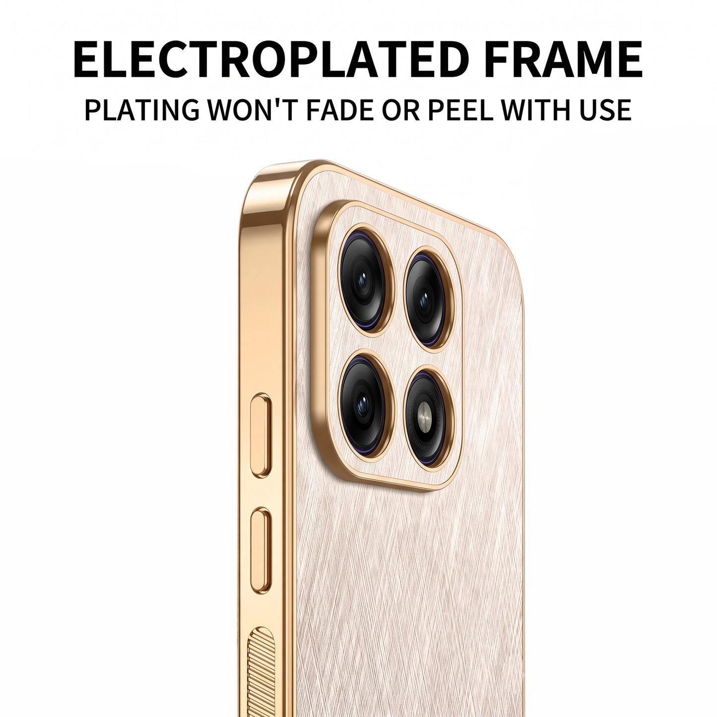 Motorola Edge 70 Pro 5G Premium Electroplated Frame Gold Thread Pattern Soft Case