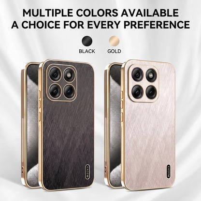 Motorola Edge 70 5G Premium Electroplated Frame Gold Thread Pattern Soft Case