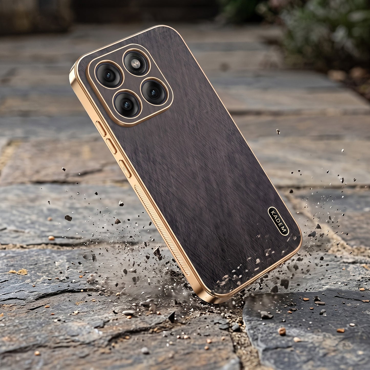 Motorola Edge 60 Pro 5G Premium Electroplated Frame Gold Thread Pattern Soft Case