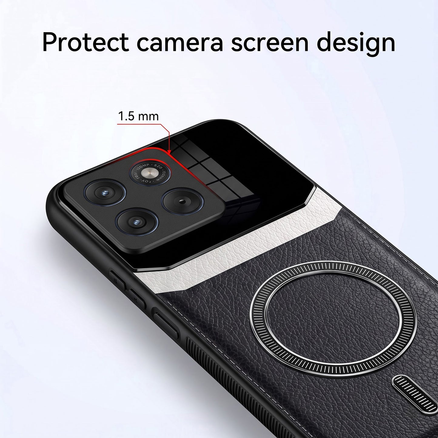 Motorola Edge 70 5G Premium Magsafe Magnetic Leather Lens Protective Case