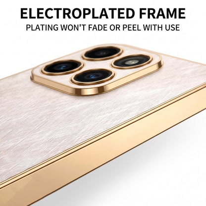 Motorola Edge 70 5G Premium Electroplated Frame Gold Thread Pattern Soft Case