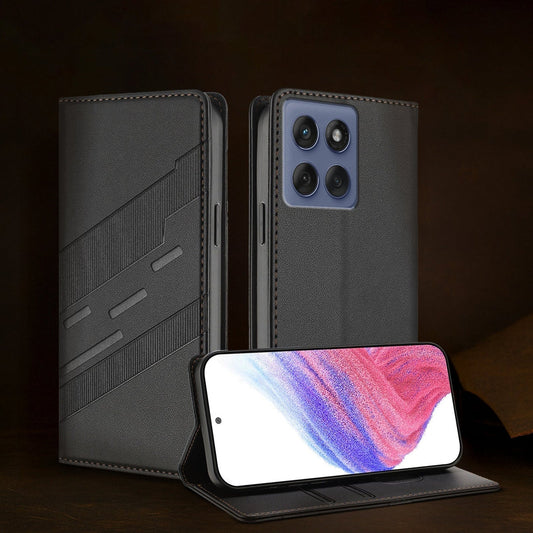 Motorola Edge 60 Fusion 5G Retro PU Leather Magnetic Wallet Flip Case with Charm Strap