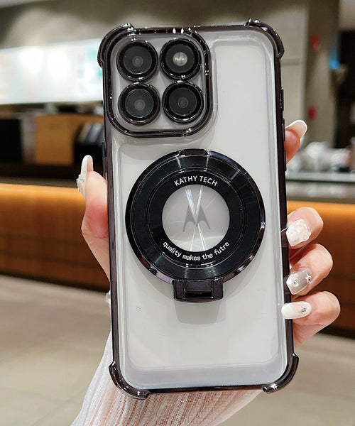 Motorola Edge 70 5G Original Luxury Magnifier Ring Stand Shockproof Airbags Corner Case