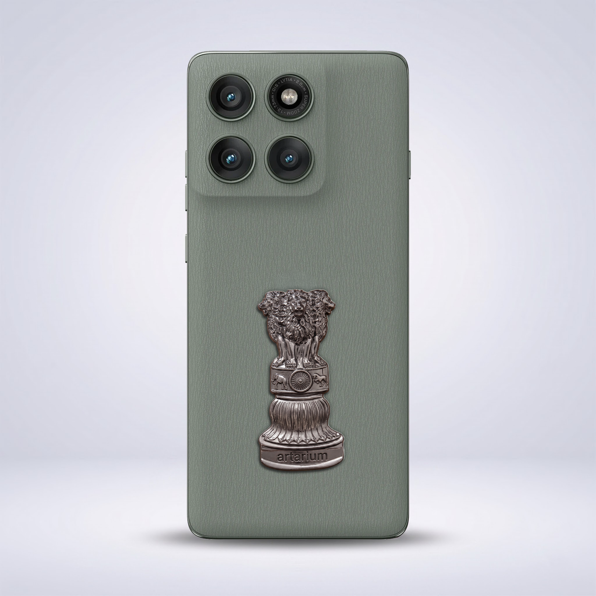 Motorola Edge 60 Pro 5G Compatible Satyamev Jayate 3D Metal Emblem Sticker