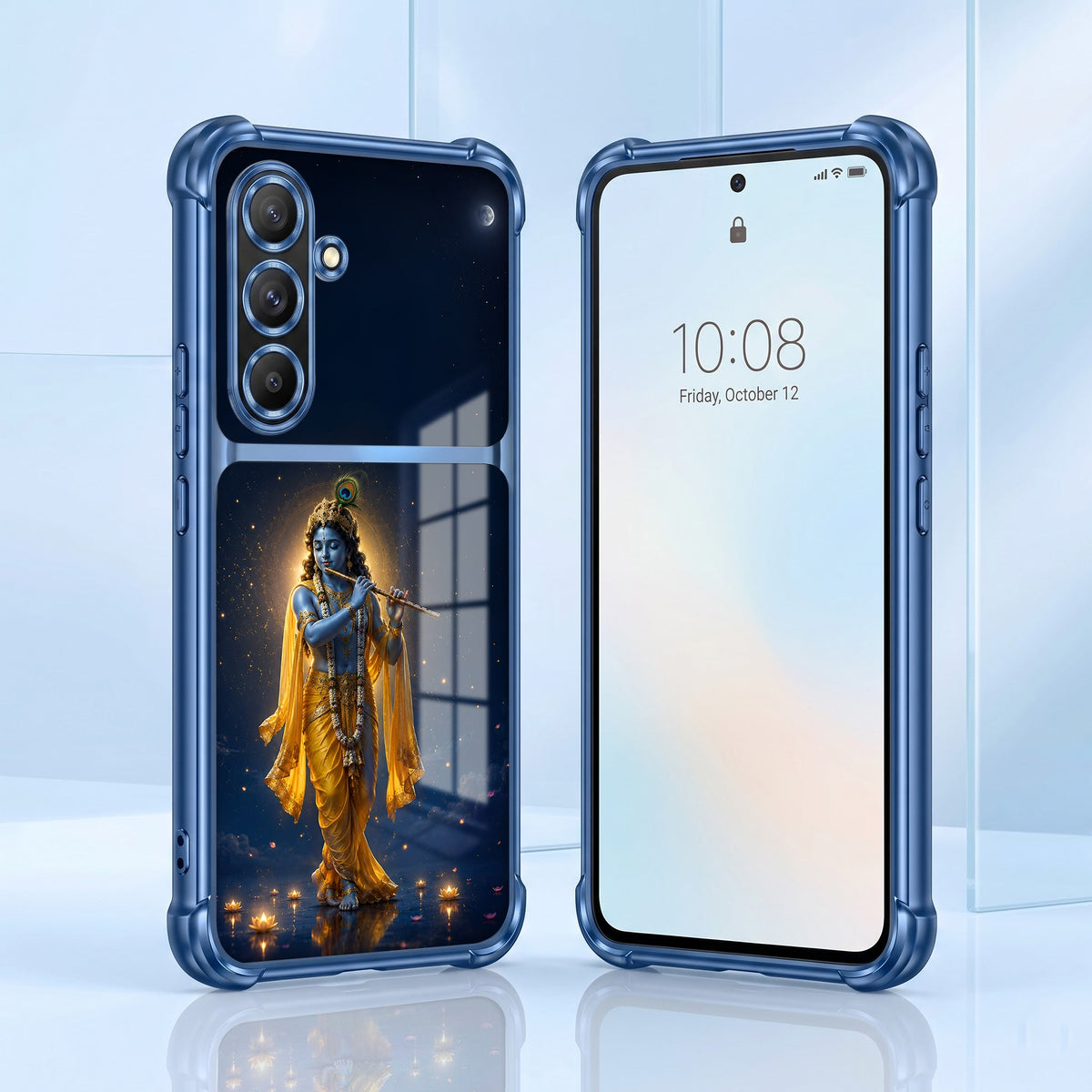 Samsung Galaxy A56 5G Divine Krishna Dual-Tone Transparent Airbags Case