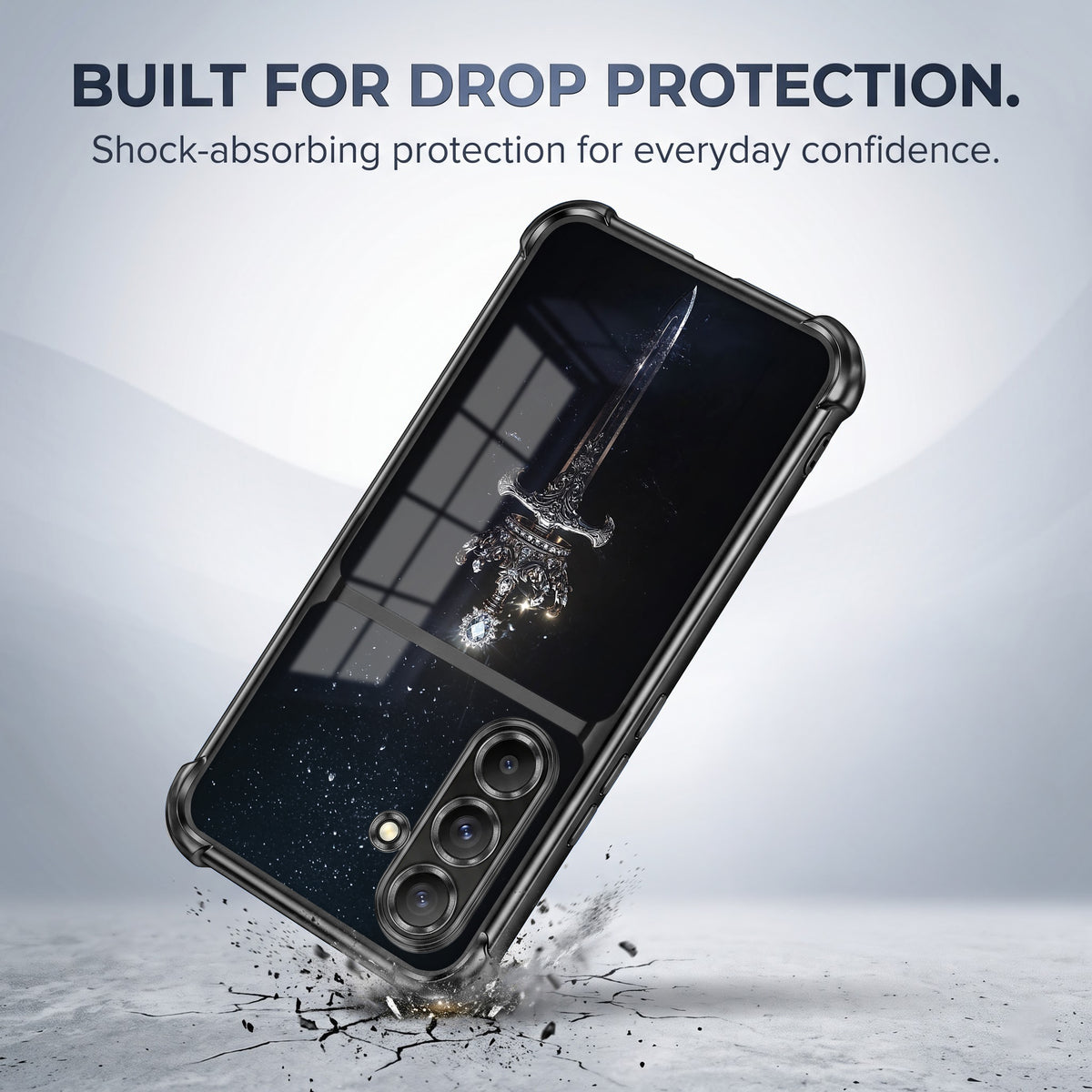 Samsung Galaxy A36 5G Royal Crown Sword Dual-Tone Transparent Airbags Case