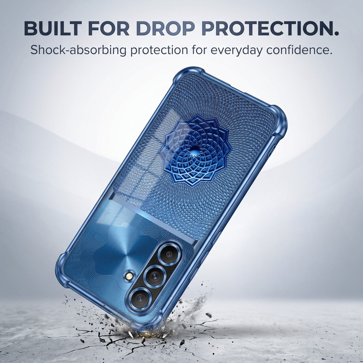 Samsung Galaxy A36 5G Blue Rose Luxe Dual-Tone Transparent Airbags Case