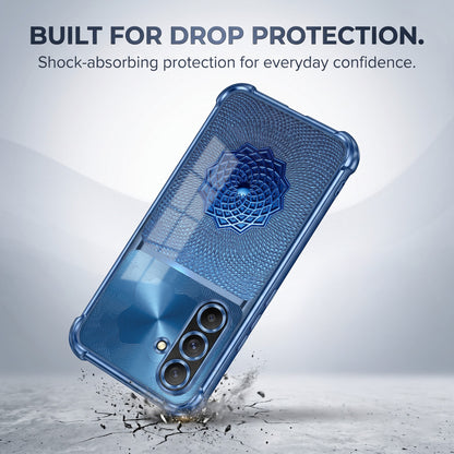 Samsung Galaxy A36 5G Blue Rose Luxe Dual-Tone Transparent Airbags Case
