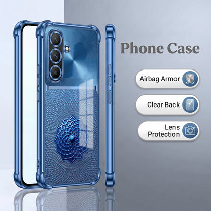 Samsung Galaxy A36 5G Blue Rose Luxe Dual-Tone Transparent Airbags Case