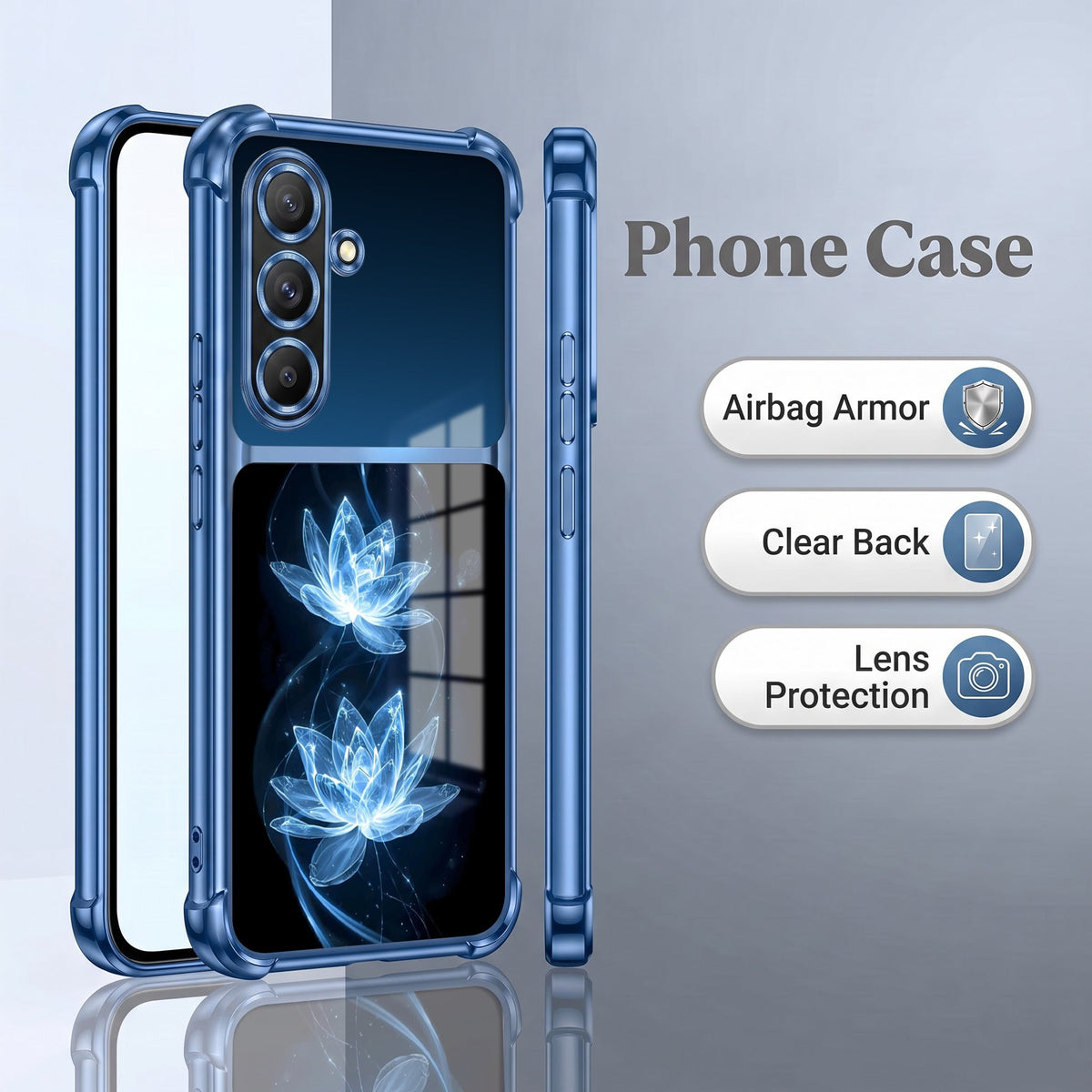Samsung Galaxy A56 5G Celestial Lotus Dual-Tone Transparent Airbags Case