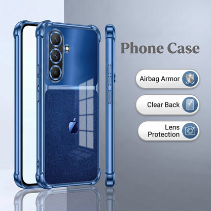 Samsung Galaxy A36 5G Apple Blue Glitter Dual-Tone Transparent Airbags Case