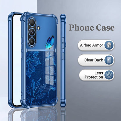 Samsung Galaxy A56 5G Azure Butterfly Dual-Tone Transparent Airbags Case