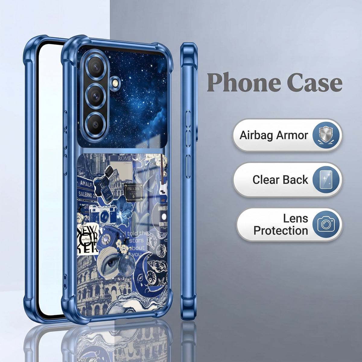 Samsung Galaxy A56 5G Cosmic Vintage Dual-Tone Transparent Airbags Case
