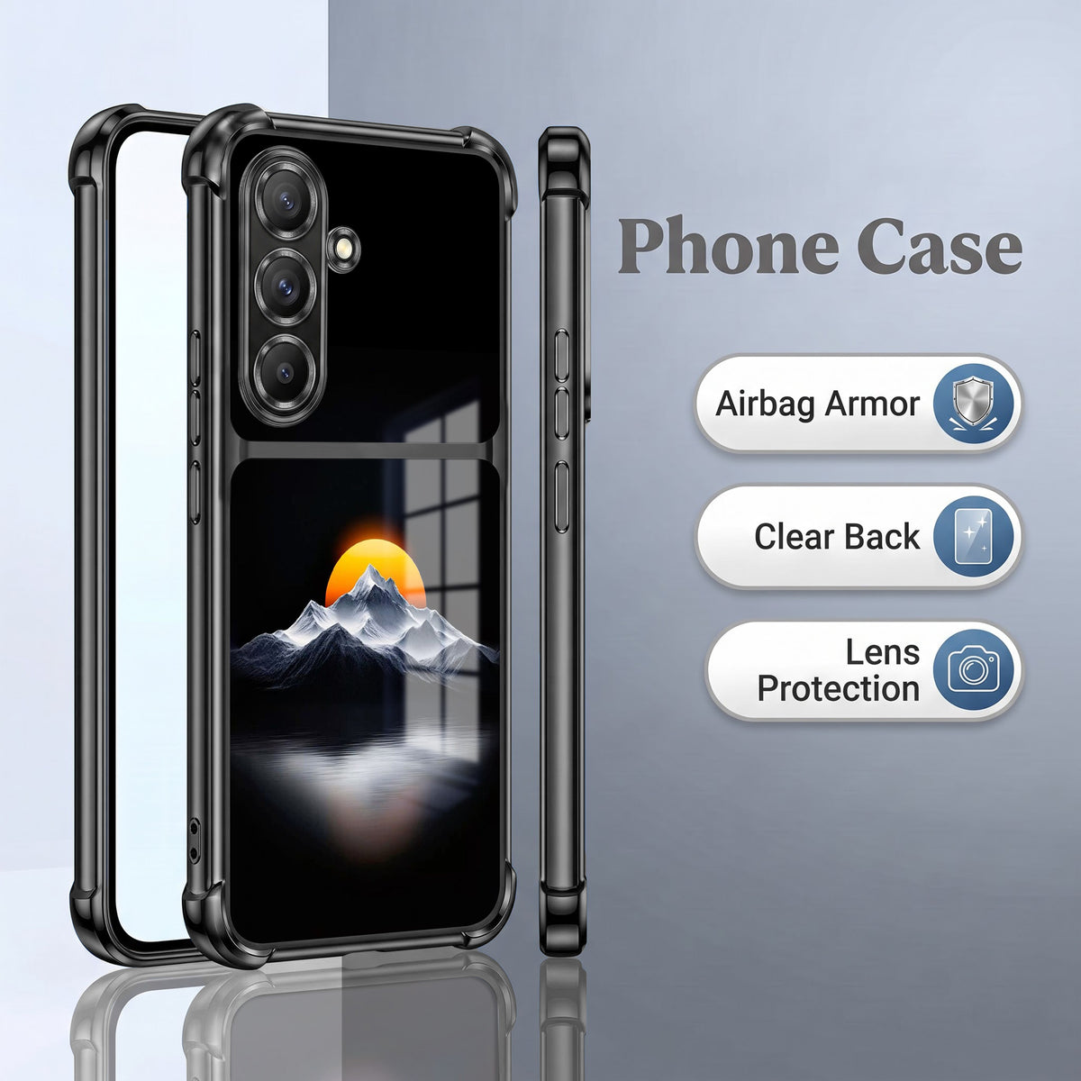 Samsung Galaxy A56 5G Golden Sunset Dual-Tone Transparent Airbags Case