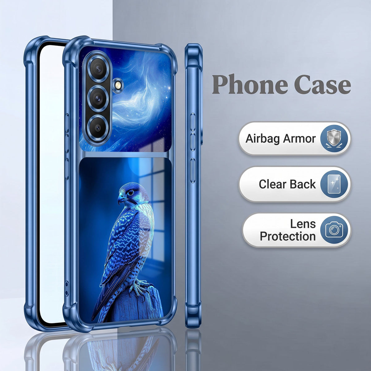 Samsung Galaxy A56 5G Royal Falcon Dual-Tone Transparent Airbags Case