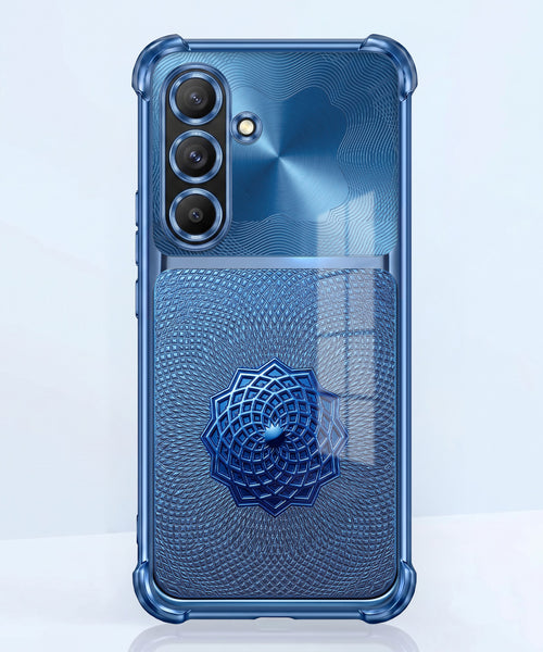 Samsung Galaxy A36 5G Blue Rose Luxe Dual-Tone Transparent Airbags Case