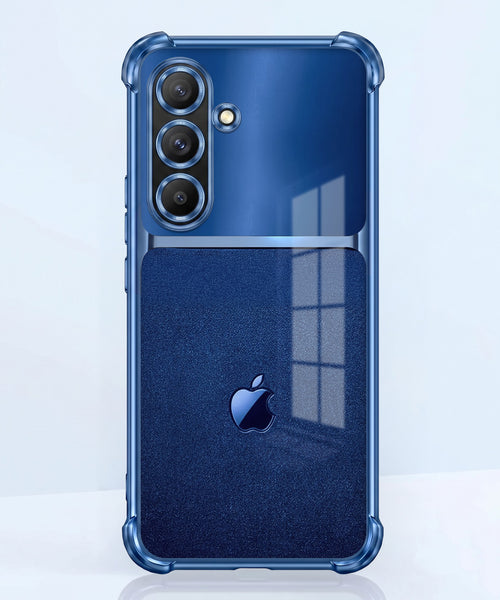 Samsung Galaxy A36 5G Apple Blue Glitter Dual-Tone Transparent Airbags Case